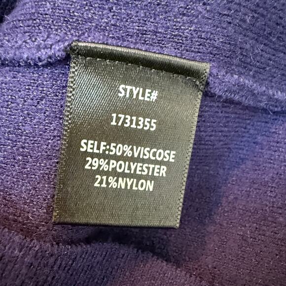 BURU Blue and Pink Vive la Mere Short Sleeve Sweater Large NWOT - Picture 4 of 5